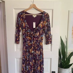 Gorgeous Anthropologie Floral Dress Calf Length